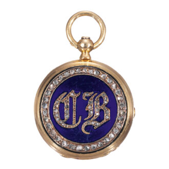 Extremely rare gold pendant watch with brooch Circa 1865
