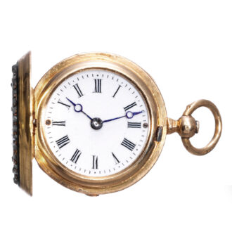 Extremely rare gold pendant watch with brooch Circa 1865