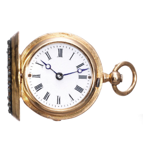 Extremely rare gold pendant watch with brooch Circa 1865 Extremely rare gold pendant watch with brooch Circa 1865