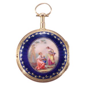 French varicoloured gold and enamel verge watch Circa 1790