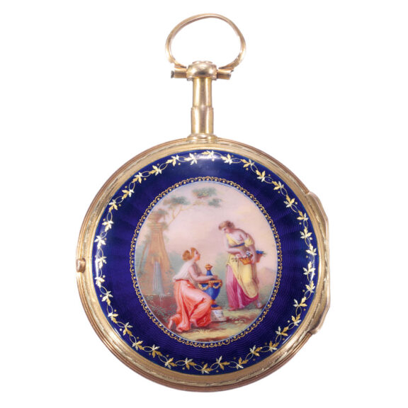 French varicoloured gold and enamel verge watch Circa 1790