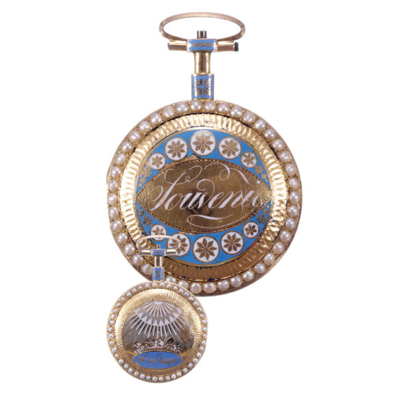 Swiss gold decorated miniature pendant watch Circa 1810
