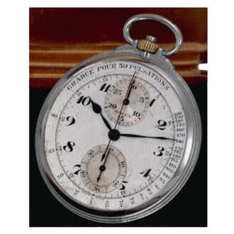 Swiss nickel lever chronograph with pulsation scale Circa 1930