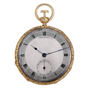 French 18k gold minute repeating cylinder watch Circa 1825