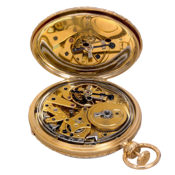 French 18k gold minute repeating cylinder watch Circa 1825 French 18k gold minute repeating cylinder watch Circa 1825