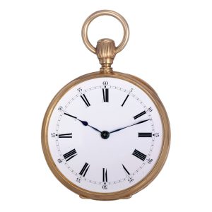 Swiss 18k gold minute repeating cylinder watch Circa 1860
