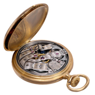 Swiss 18 carat gold open faced lever pocket watch Circa 1902