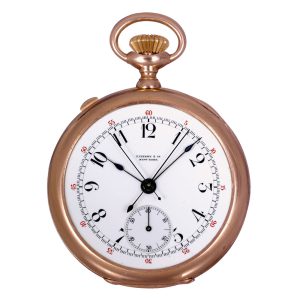 Swiss rose gold split seconds lever chronograph Circa 1890