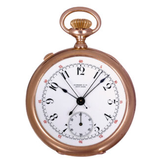 Swiss rose gold split seconds lever chronograph Circa 1890
