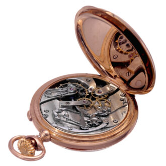 Swiss rose gold split seconds lever chronograph Circa 1890