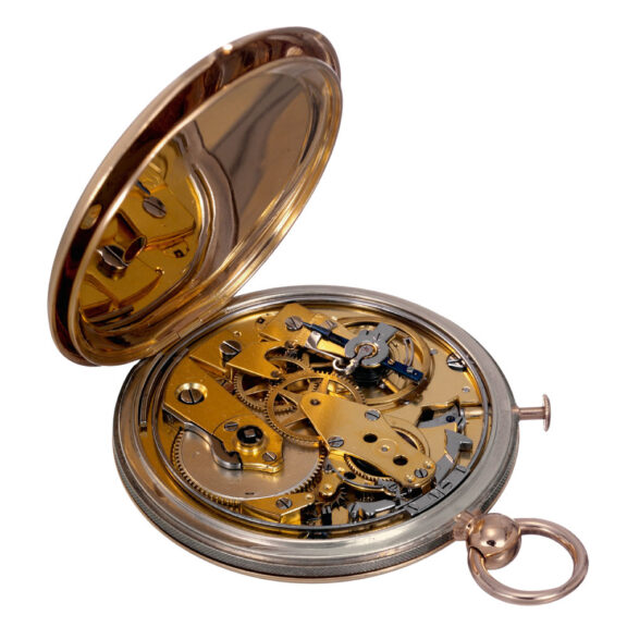 French 20k gold and silver repeating cylinder watch Circa 1826 French 20k gold and silver repeating cylinder watch Circa 1826
