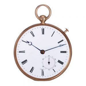 French 20k gold and silver repeating cylinder watch Circa 1826
