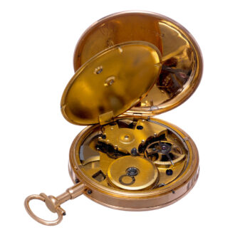 French rose gold quarter repeating cylinder watch Circa 1799