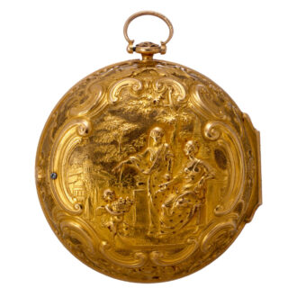 English gold pair cased repoussé verge watch Circa 1729-1730