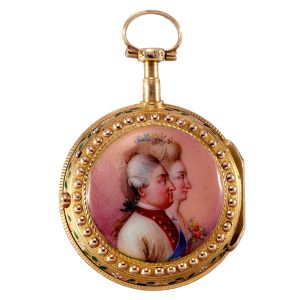 Swiss 20k gold and enamel verge pocket watch Circa 1780