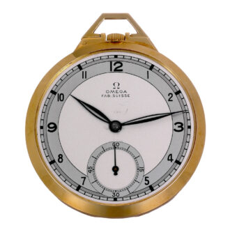 Elegant Swiss gold Art Deco dress watch with fob Circa 1935