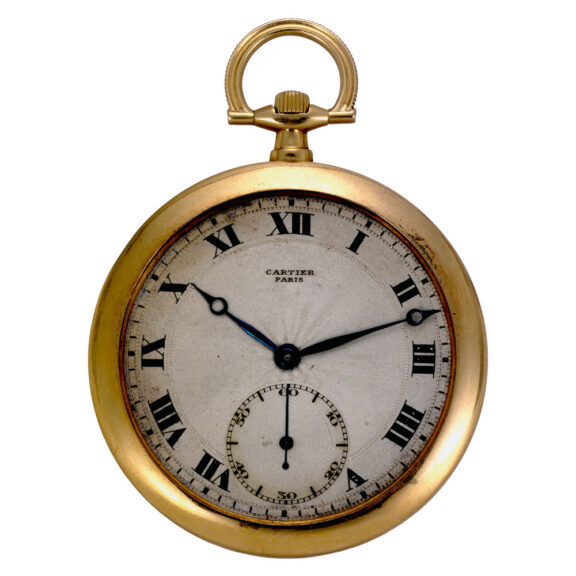 Elegant French gold open faced lever dress watch Circa 1925