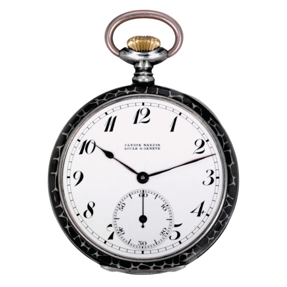 Swiss niëlloed silver and rose gold lever watch Circa 1910
