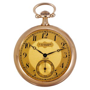 Swiss 18k rose gold open faced lever dress watch Circa 1903