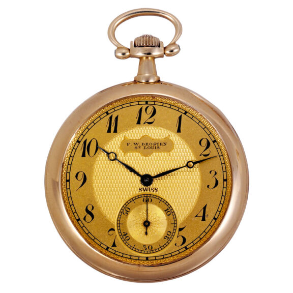 Swiss 18k rose gold open faced lever dress watch Circa 1903