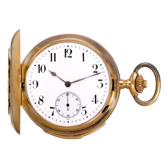 Swiss 18k rose gold minute repeating lever watch Circa 1910