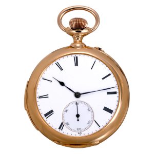 Swiss rose gold minute repeating lever watch Circa 1910
