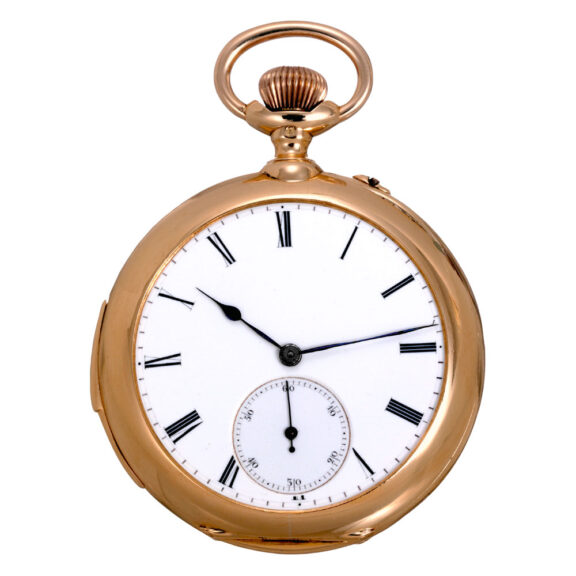 Swiss rose gold minute repeating lever watch Circa 1910