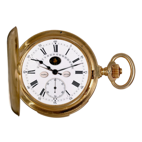 Extremely fine Swiss lever with six complications Circa 1885