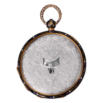 French 18k gold 'digital' jump hour pocket watch Circa 1830