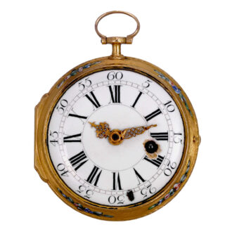 French 20k gold and enamel Louis XV verge watch Circa 1760
