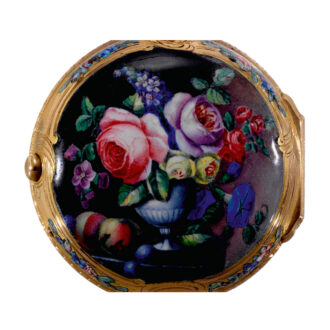 French 20k gold and enamel Louis XV verge watch Circa 1760