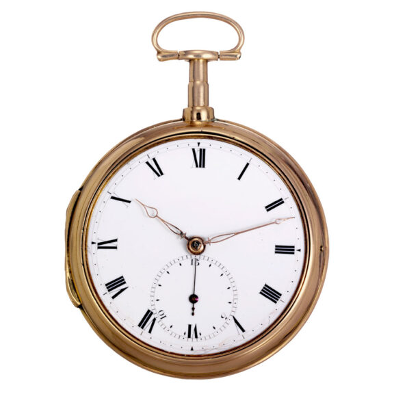 English rose gold rack lever with stop feature Circa 1803-1804