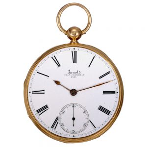English 18 carat gold open faced lever watch Circa 1854-1855