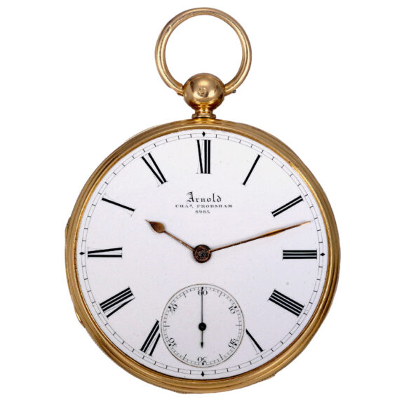 English 18 carat gold open faced lever watch Circa 1854-1855