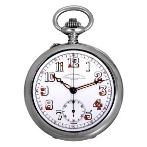 Interesting Swiss silver keyless lever chronograph Circa 1918