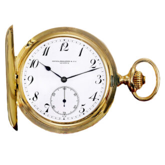 Swiss 18K gold hunting cased repeating lever watch Circa 1910
