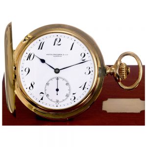 Swiss 18k gold hunting cased repeating lever watch Circa 1910