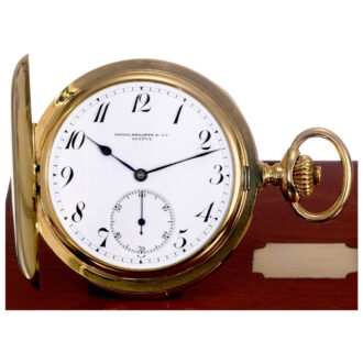 Swiss 18k gold hunting cased repeating lever watch Circa 1910