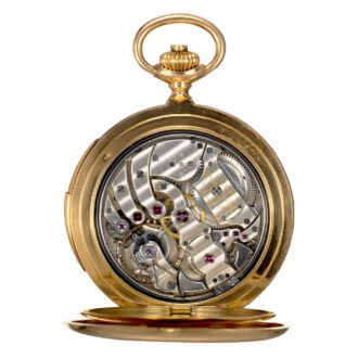 Swiss 18k gold hunting cased repeating lever watch Circa 1910