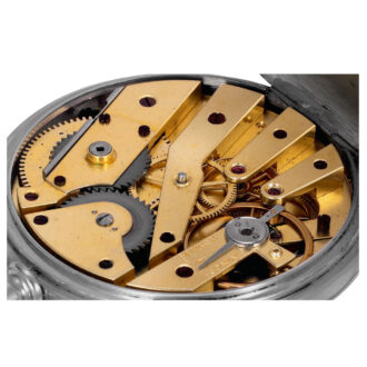 Historically important Swiss silver cylinder watch Circa 1876