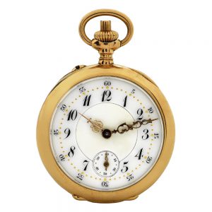 Swiss 18k gold minute repeating lever dress watch Circa 1900