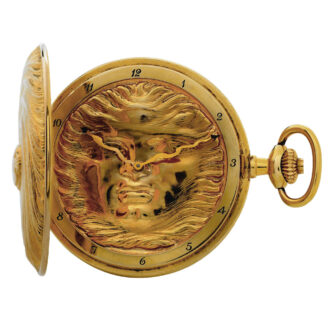 Unusual Swiss gilt limited edition lever pocket watch Circa 1985