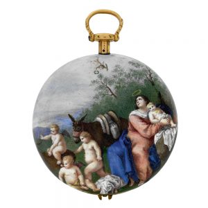 Important gold and enamel verge pendant watch Circa 1670