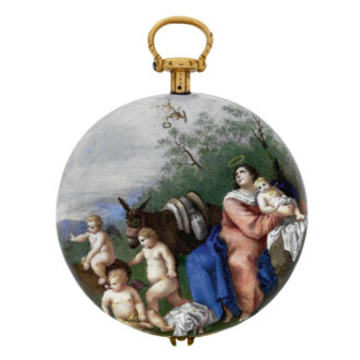 Important gold and enamel verge pendant watch Circa 1670
