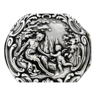 Swiss sterling silver repoussé lever dress watch Circa 1888