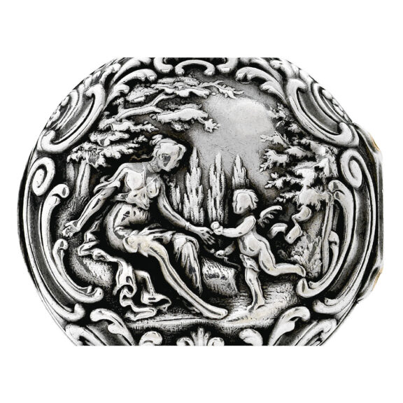 Swiss sterling silver repoussé lever dress watch Circa 1888 Swiss sterling silver repoussé lever dress watch Circa 1888