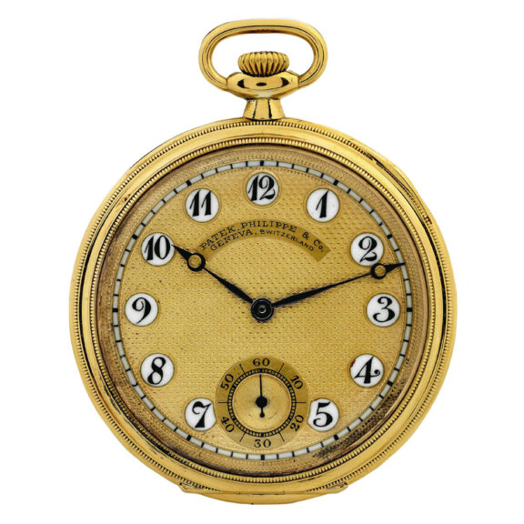 Very fine Swiss gold open faced lever pocket watch Circa 1910
