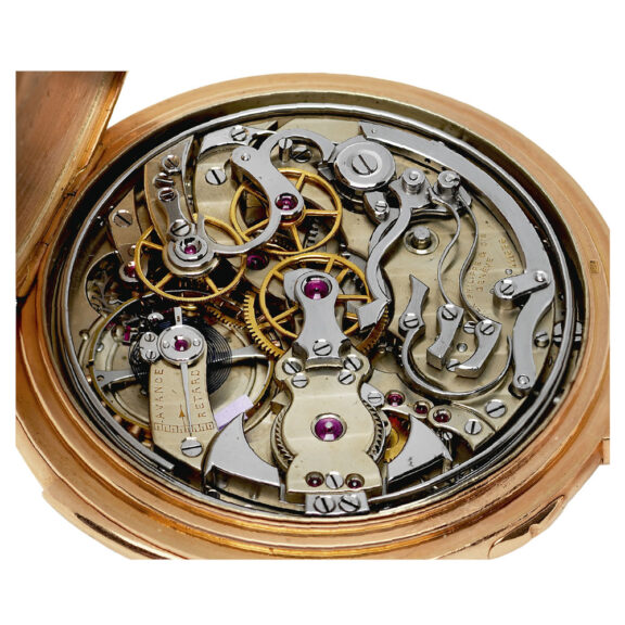 Swiss rose gold minute repeating lever chronograph Circa 1899 Swiss rose gold minute repeating lever chronograph Circa 1899