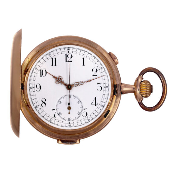 Swiss 14k rose gold quarter repeating chronograph Circa 1910
