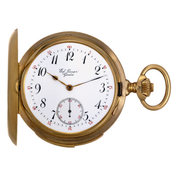 Swiss gold quarter repeating pocket chronometer Circa 1915Swiss gold quarter repeating pocket chronometer Circa 1915